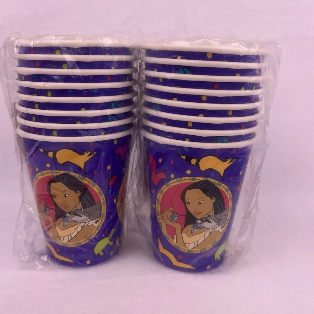 Disney 1995 VTG Pocahontas Birthday Party Supplies Lot of 4 Napkins/Cups